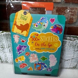 Fish Sticker Set Kids Travel Book - Blue